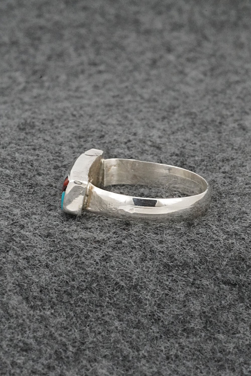 Multi-Stone & Sterling Silver Inlay Ring - Ola Eriacho - Size 11