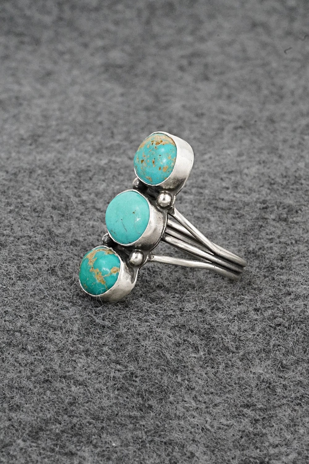 Turquoise & Sterling Silver Ring - Verley Betone - Size 10