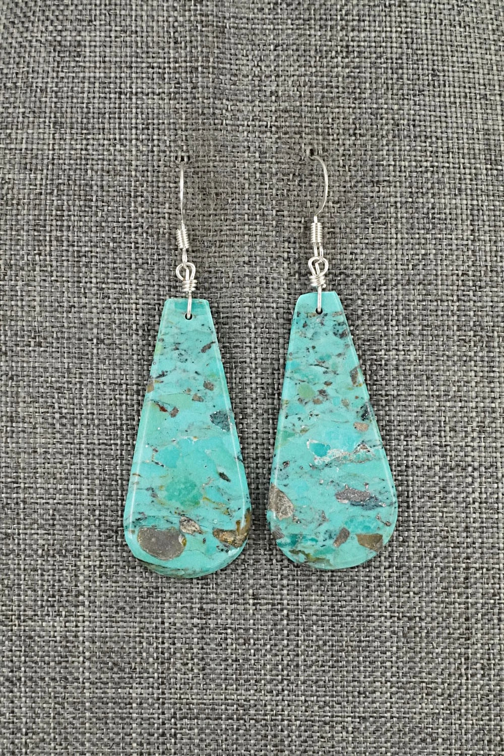 Turquoise & Sterling Silver Earrings - Lupe Lovato