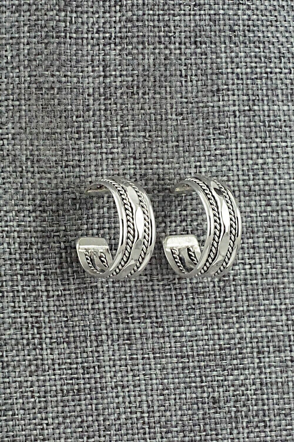 Sterling Silver Hoop Earrings - Elaine Tahe