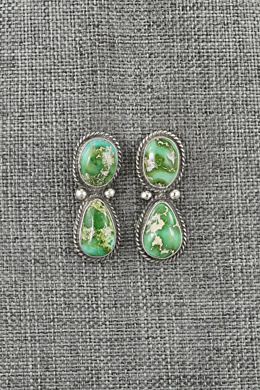 Turquoise & Sterling Silver Earrings - Eugene Gruber
