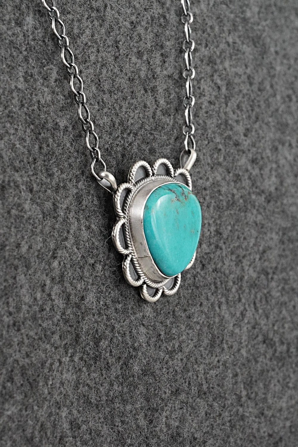 Turquoise & Sterling Silver Necklace - Darrin Livingston