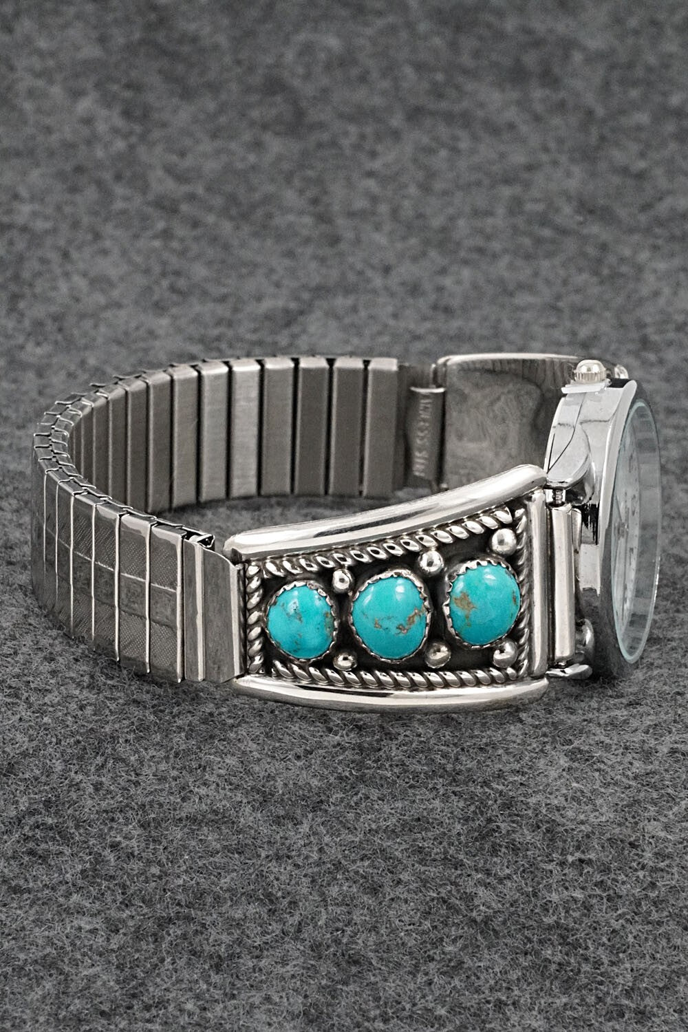 Turquoise & Sterling Silver Watch Bracelet - Paul Largo