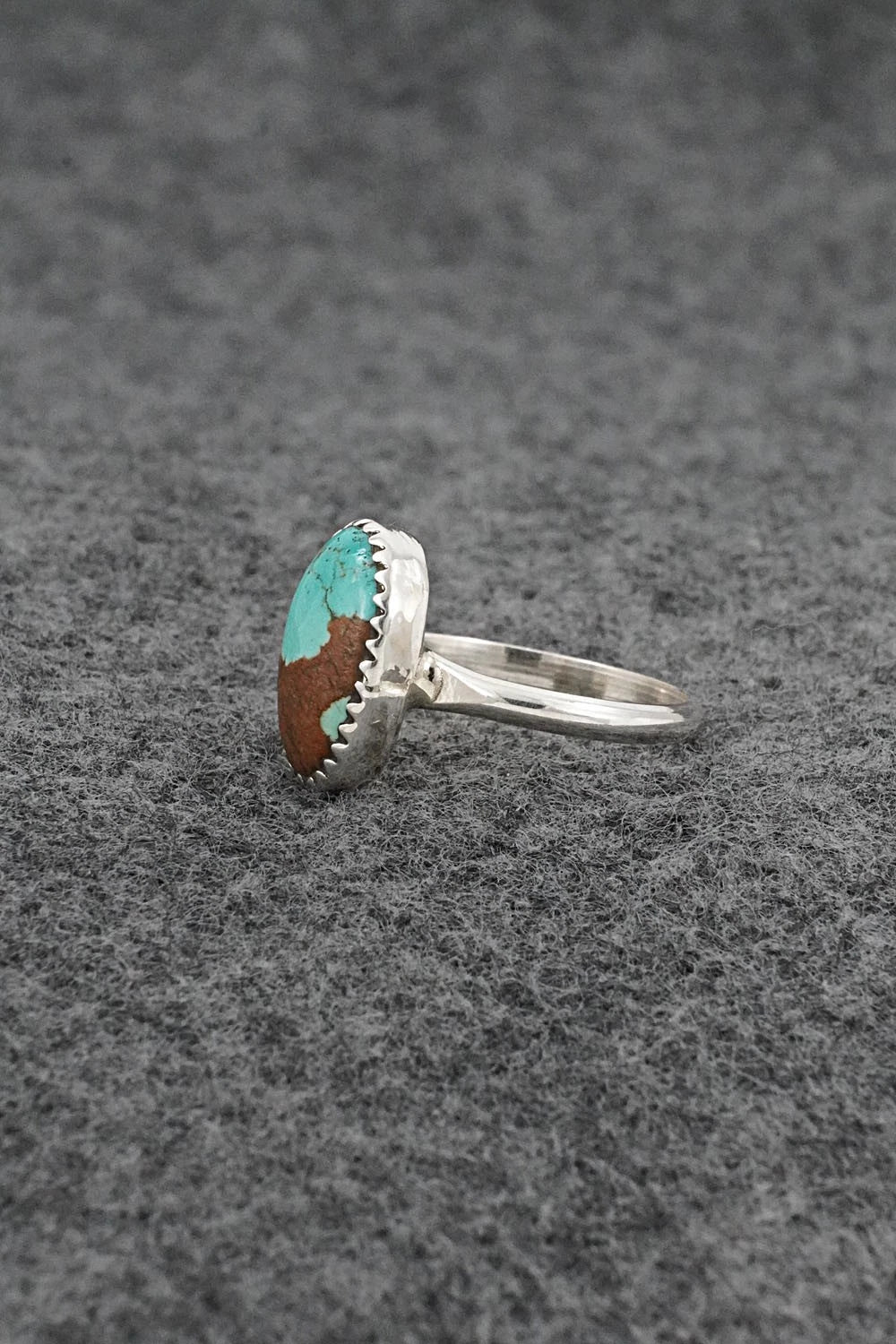 Turquoise & Sterling Silver Ring - Darius Arviso - Size 7.25
