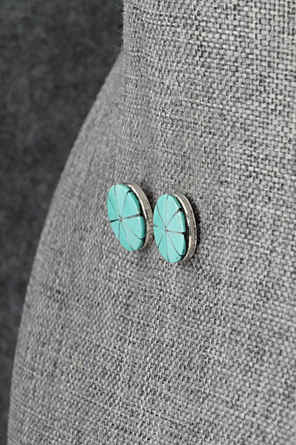 Turquoise & Sterling Silver Earrings - Johnson Laweka