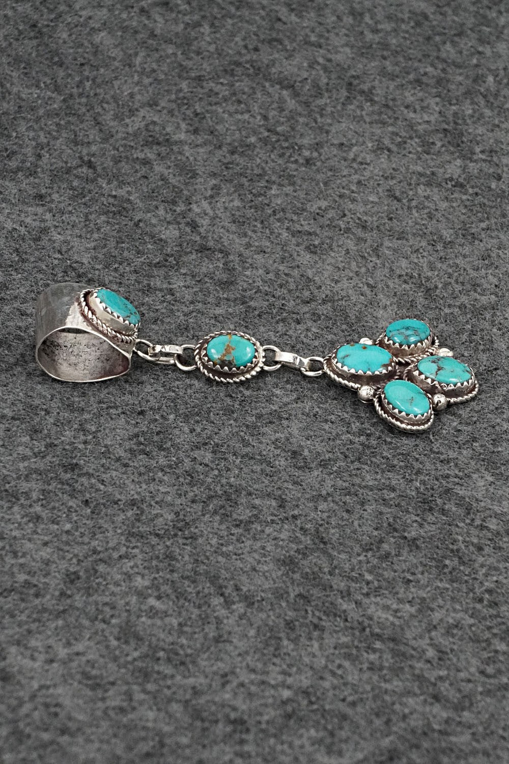 Turquoise & Sterling Silver Pendant - Ernest Hawthorne