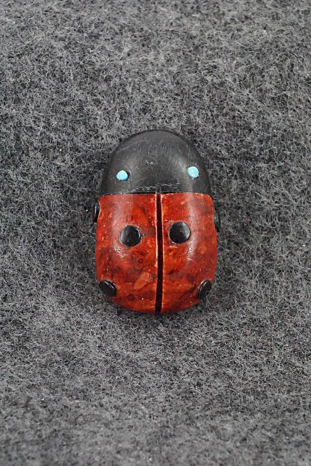 Ladybug Zuni Fetish Carving - Reynold Lunasee