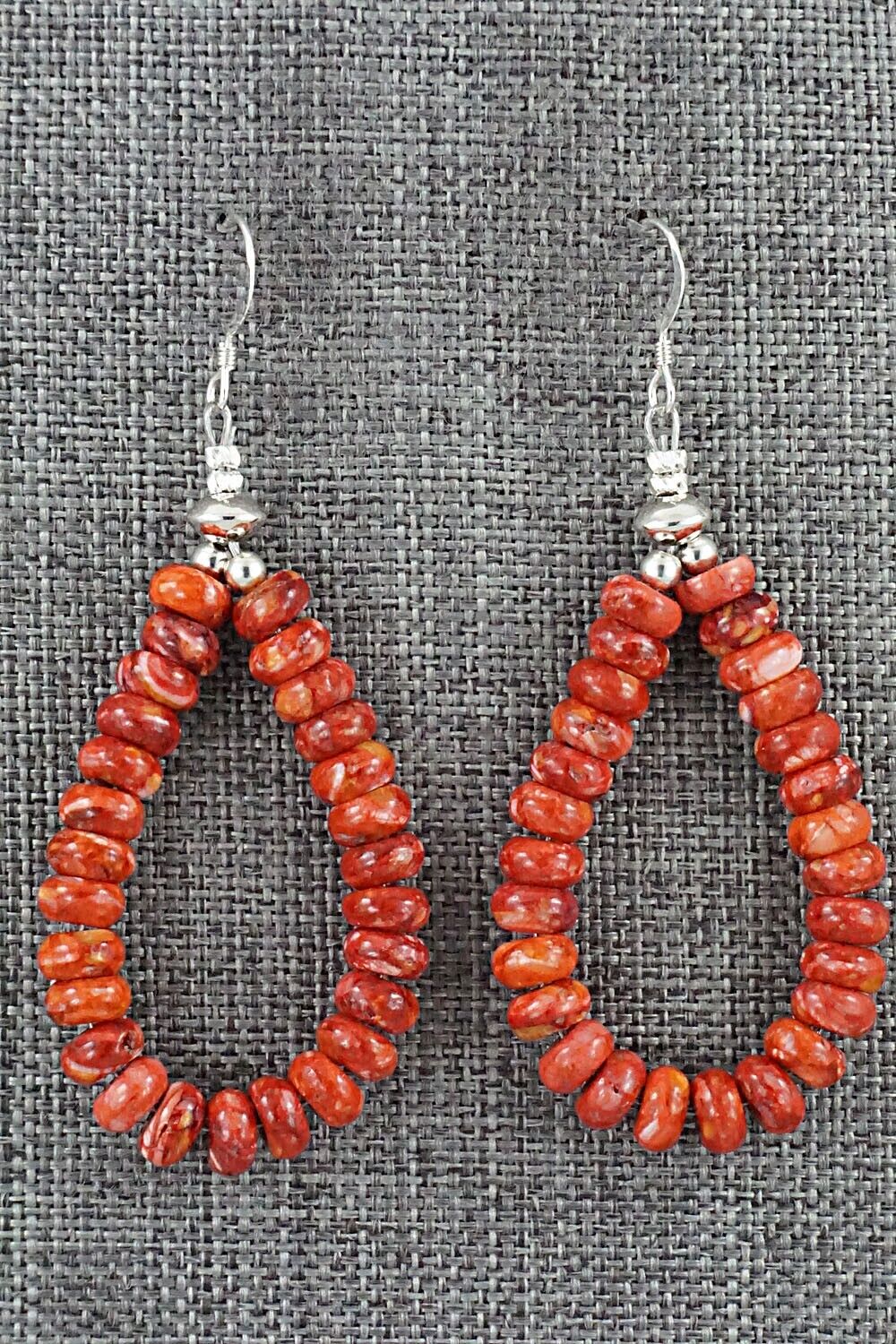 Spiny Oyster & Sterling Silver Earrings - Louise Joe