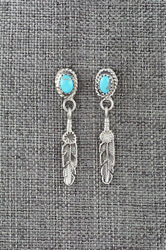 Turquoise and Sterling Silver Earrings - Emery Spencer