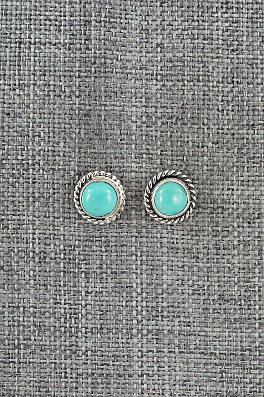 Turquoise & Sterling Silver Earrings - Marco Begaye