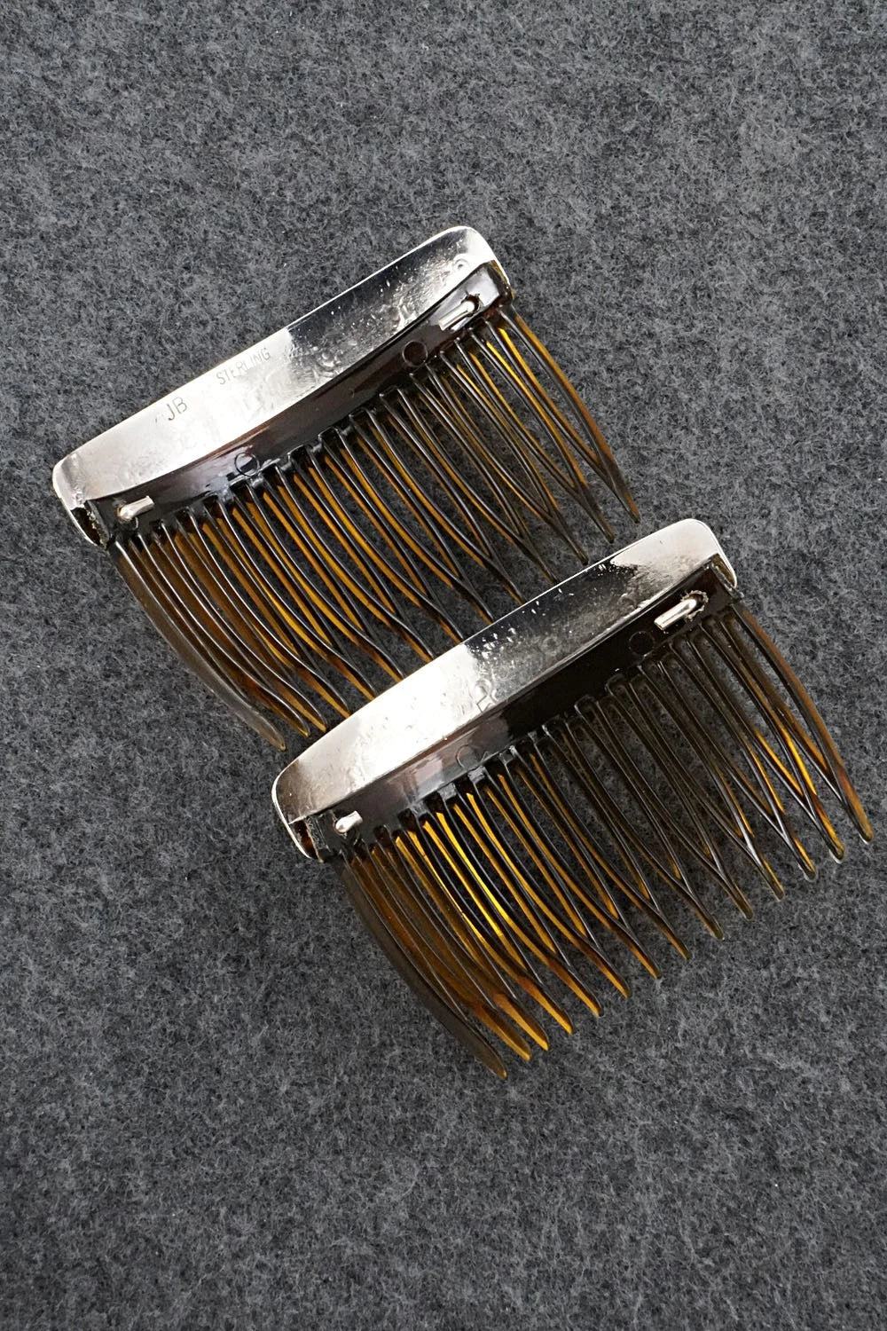 Turquoise & Sterling Silver Hair Combs - Joann Silver