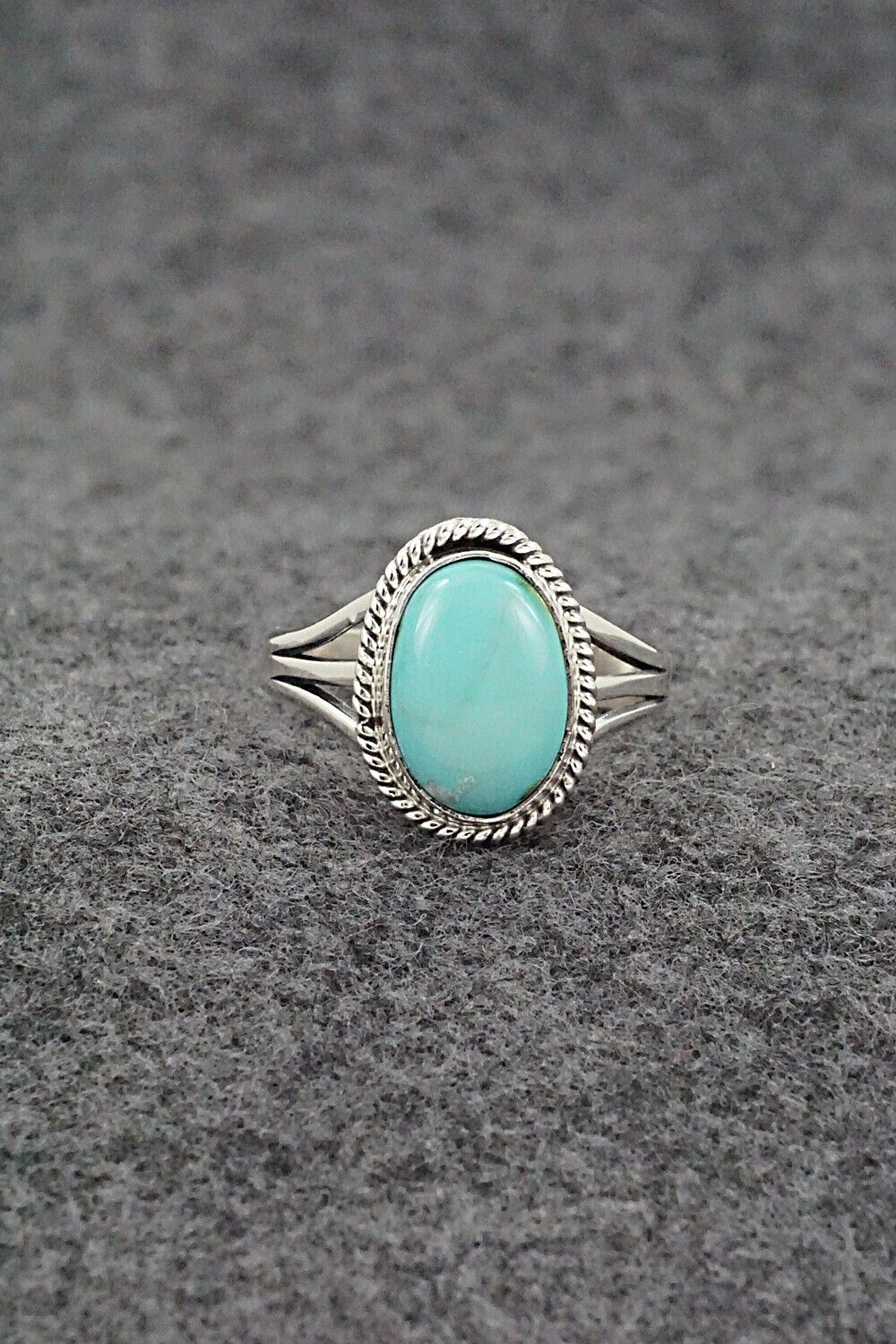 Turquoise & Sterling Silver Ring - Alice Rose Saunders - Size 9