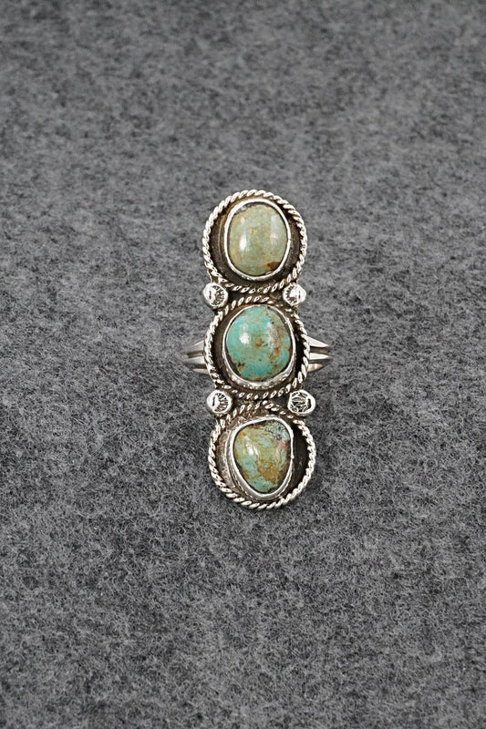 Turquoise & Sterling Silver Ring - Priscilla Reeder - Size 8