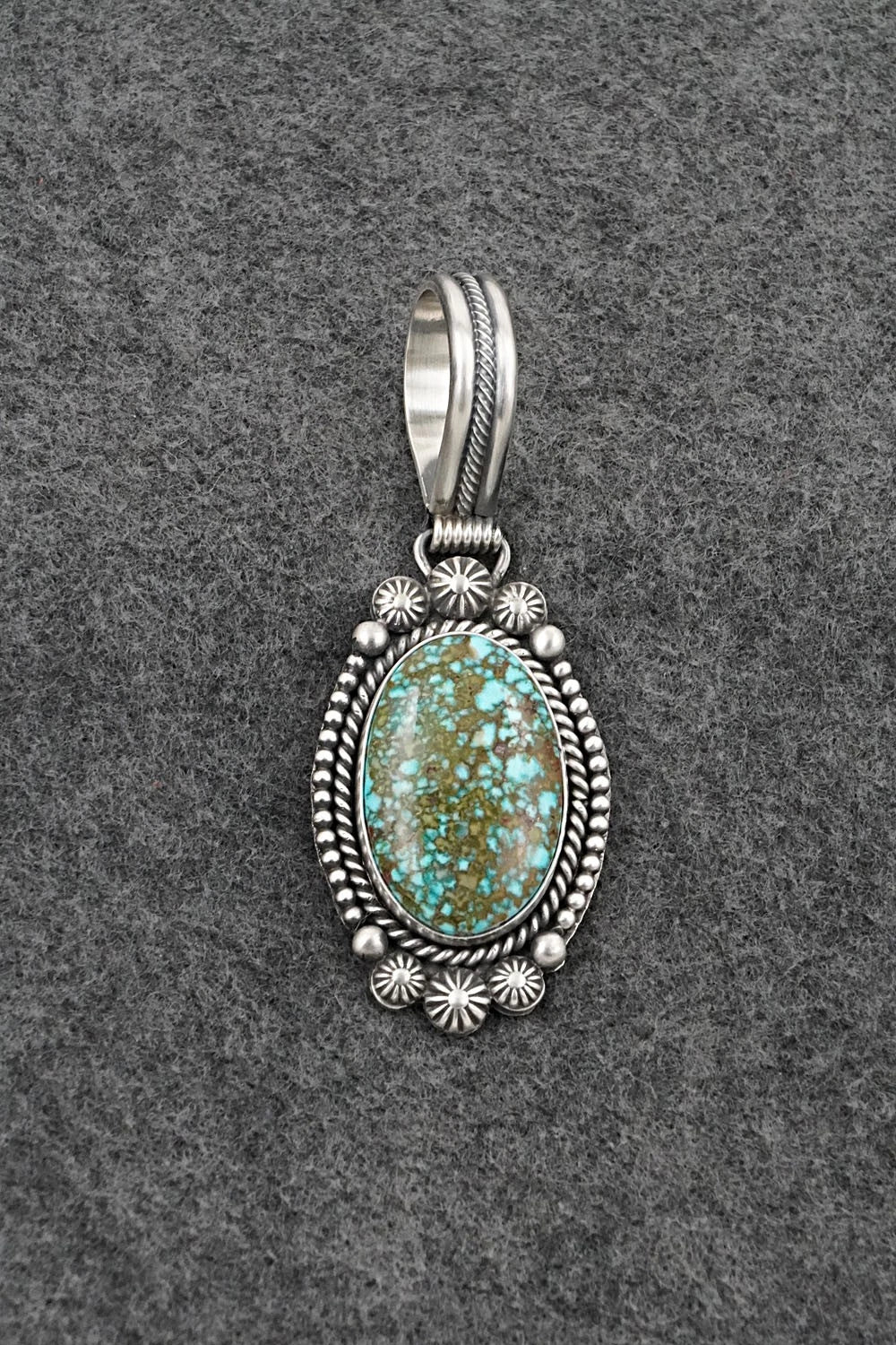 Turquoise & Sterling Silver Pendant - Michael Calladitto