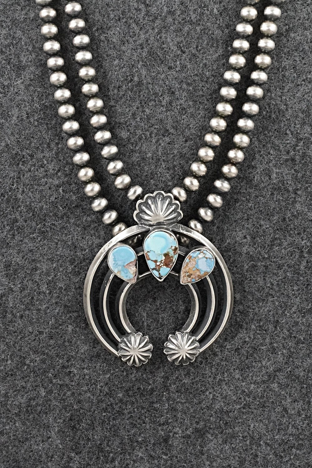 Turquoise & Sterling Silver Necklace - Davey Morgan