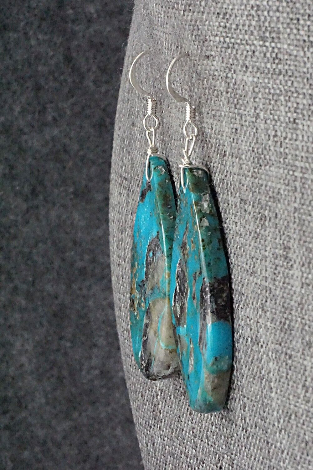Turquoise & Sterling Silver Earrings - Joe Garcia