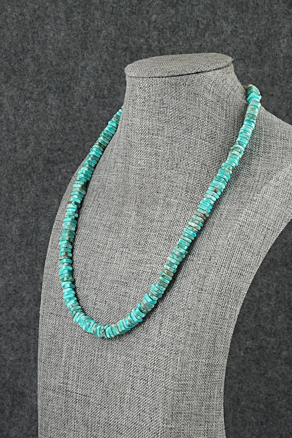 Turquoise & Sterling Silver Necklace 18" - Doreen Jake