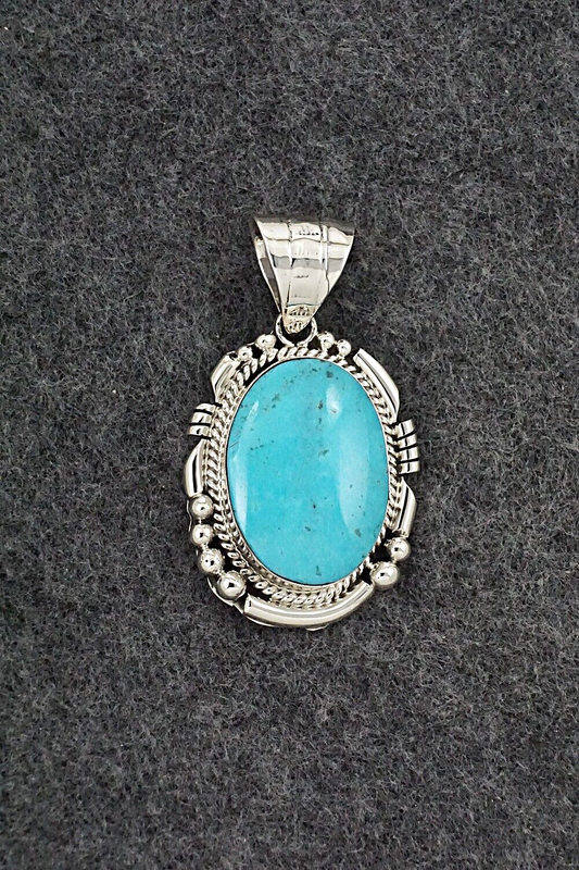 Turquoise & Sterling Silver Pendant - Charlene Yazzie