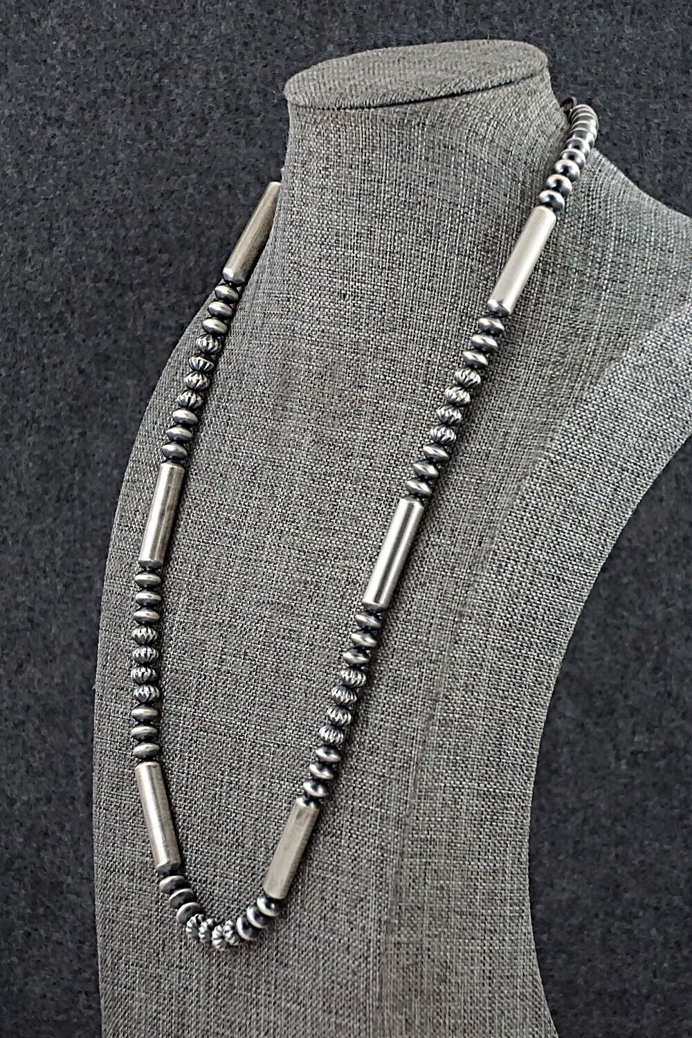 Sterling Silver Navajo Pearl Necklace 20" - Tonisha Haley