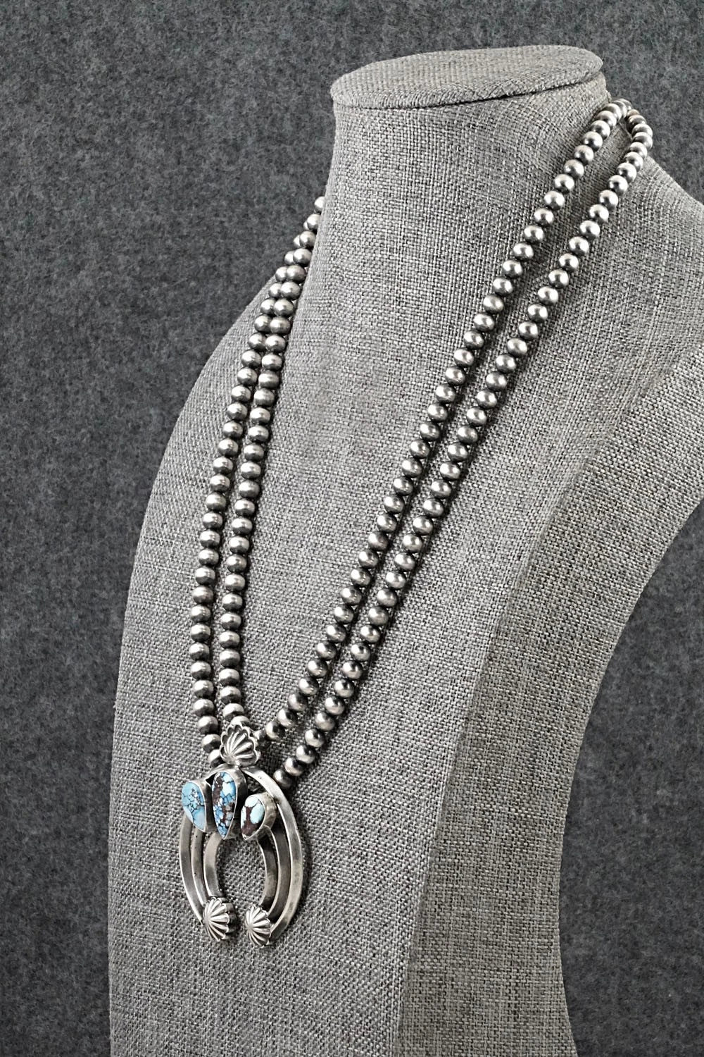 Turquoise & Sterling Silver Necklace - Davey Morgan