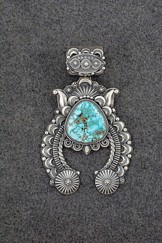 Turquoise & Sterling Silver Pendant - Delbert Gordon