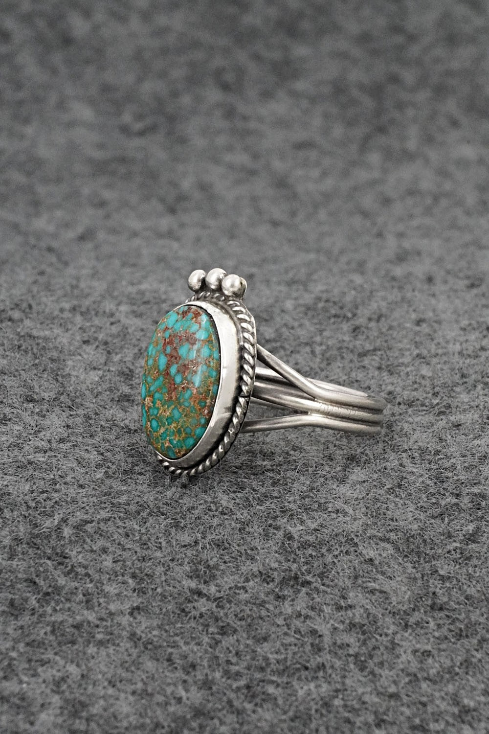Turquoise & Sterling Silver Ring - Rena Begay - Size 7.5