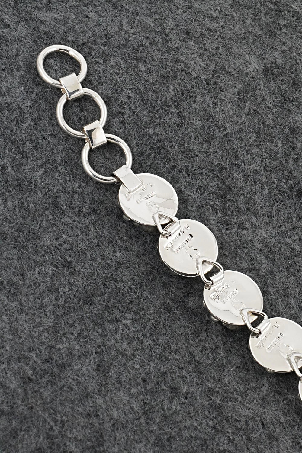 Turquoise & Sterling Silver Link Bracelet - Akee Douglas