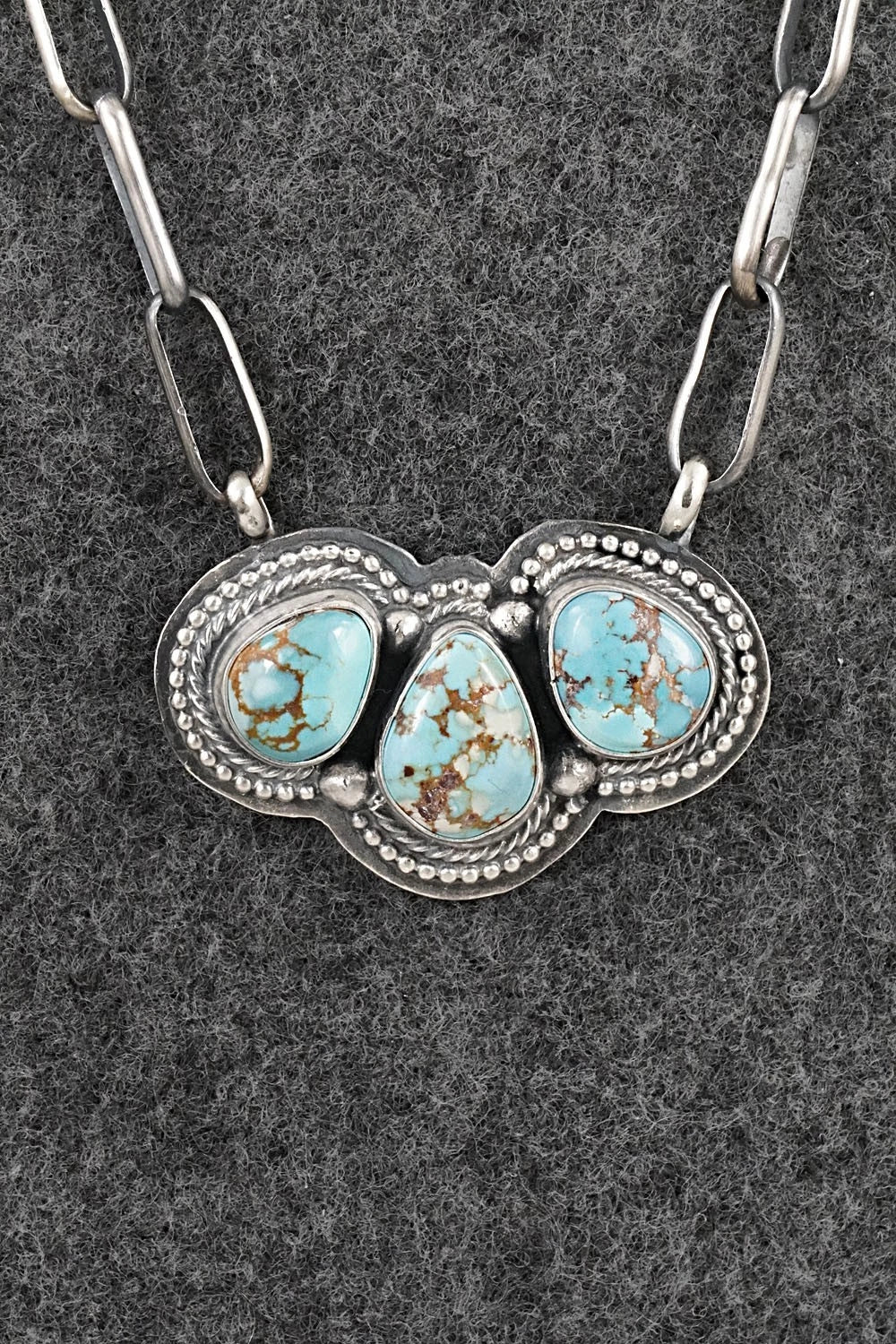 Turquoise & Sterling Silver Necklace - Darrin Livingston