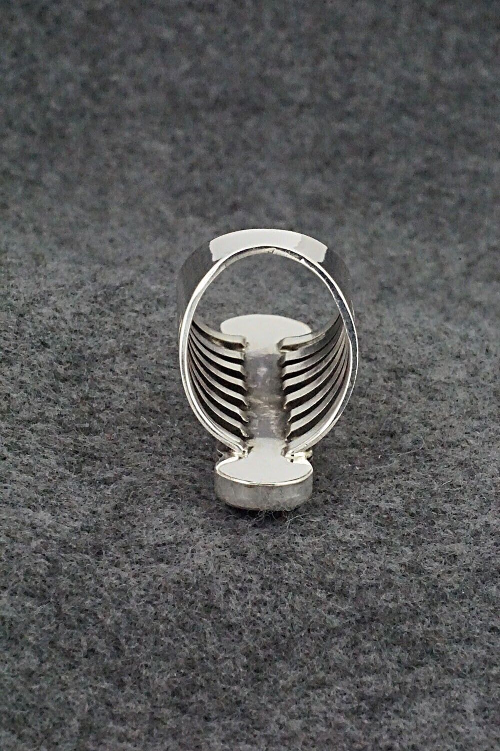 Onyx & Sterling Silver Ring - Thomas Yazzie - Size 8.5