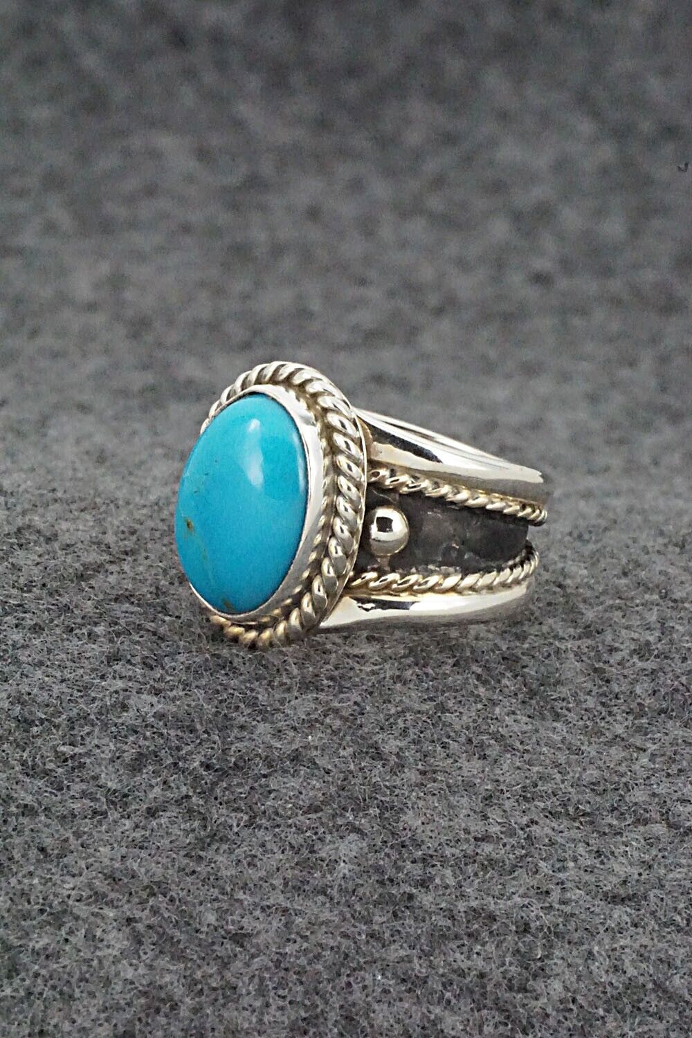 Turquoise & Sterling Silver Ring - Thomas Yazzie - Size 6.5
