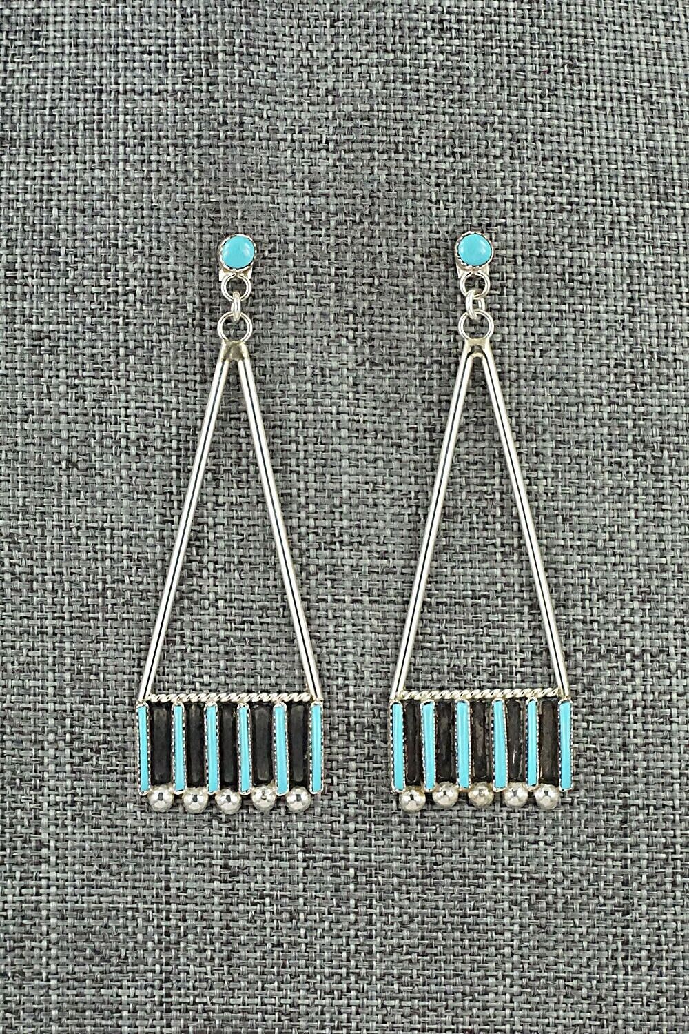 Turquoise & Sterling Silver Earrings - Ashley Laate