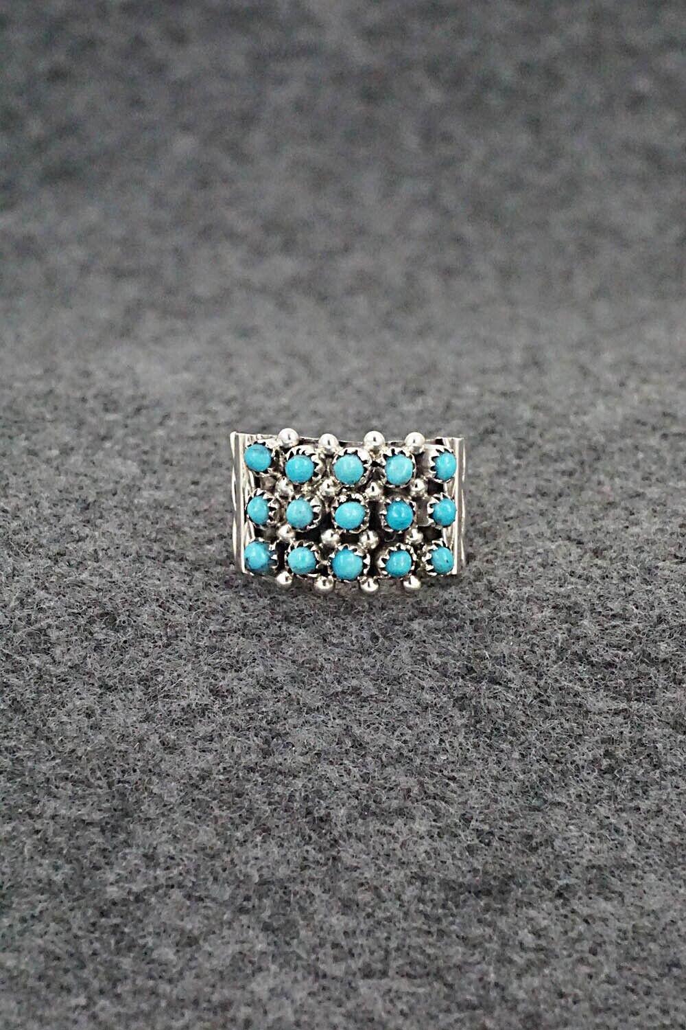 Turquoise & Sterling Silver Ring - Stephen Haloo - Size 7