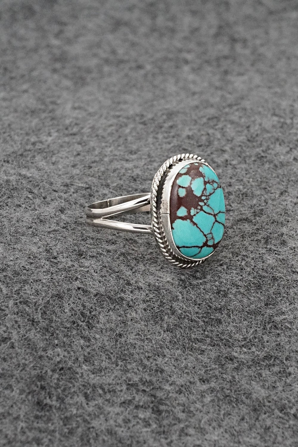 Turquoise & Sterling Silver Ring - Eugene Gruber - Size 9