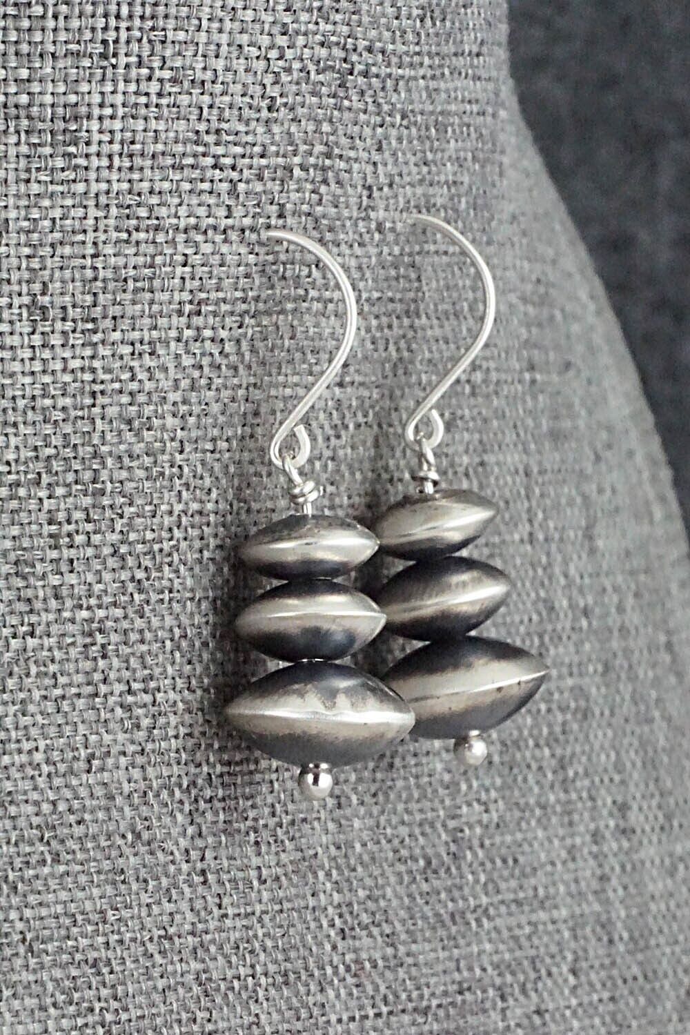 Sterling Silver Navajo Pearl Earrings - Bryannen Halwood