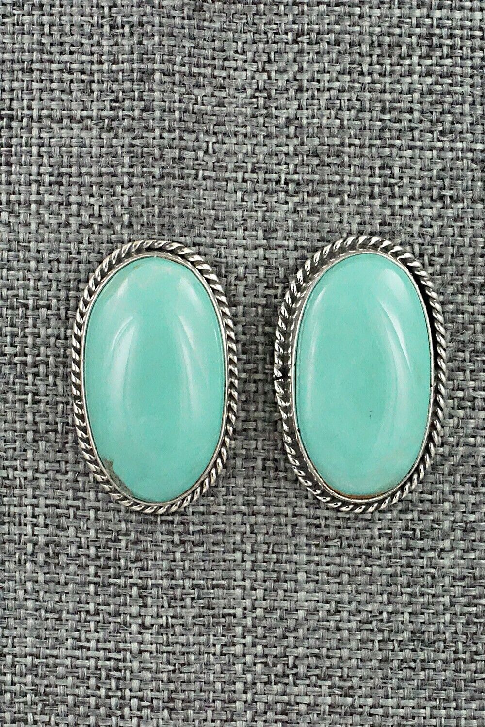 Turquoise & Sterling Silver Earrings - Rena Begay