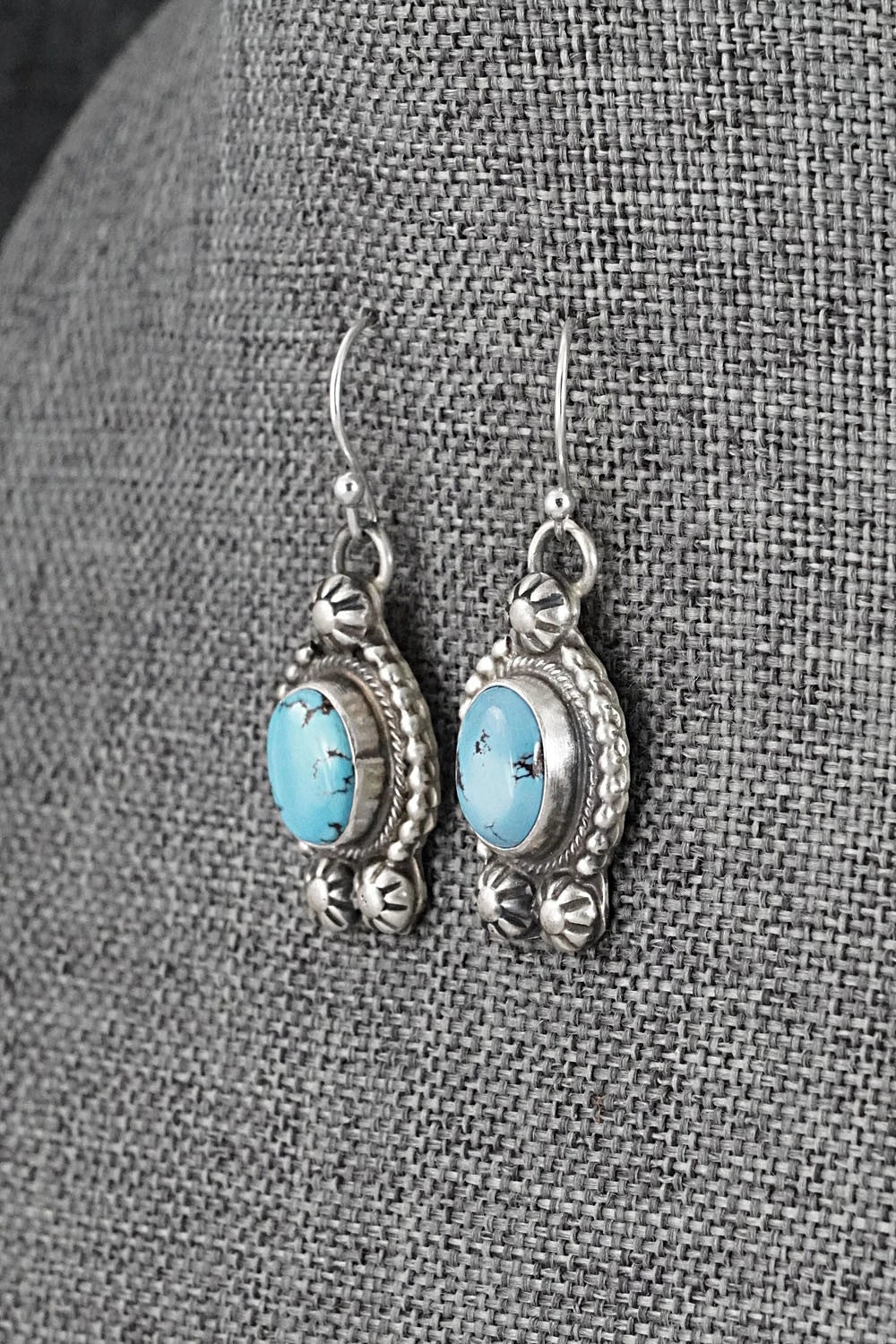 Turquoise & Sterling Silver Necklace and Earrings Set - Kathleen Livingston