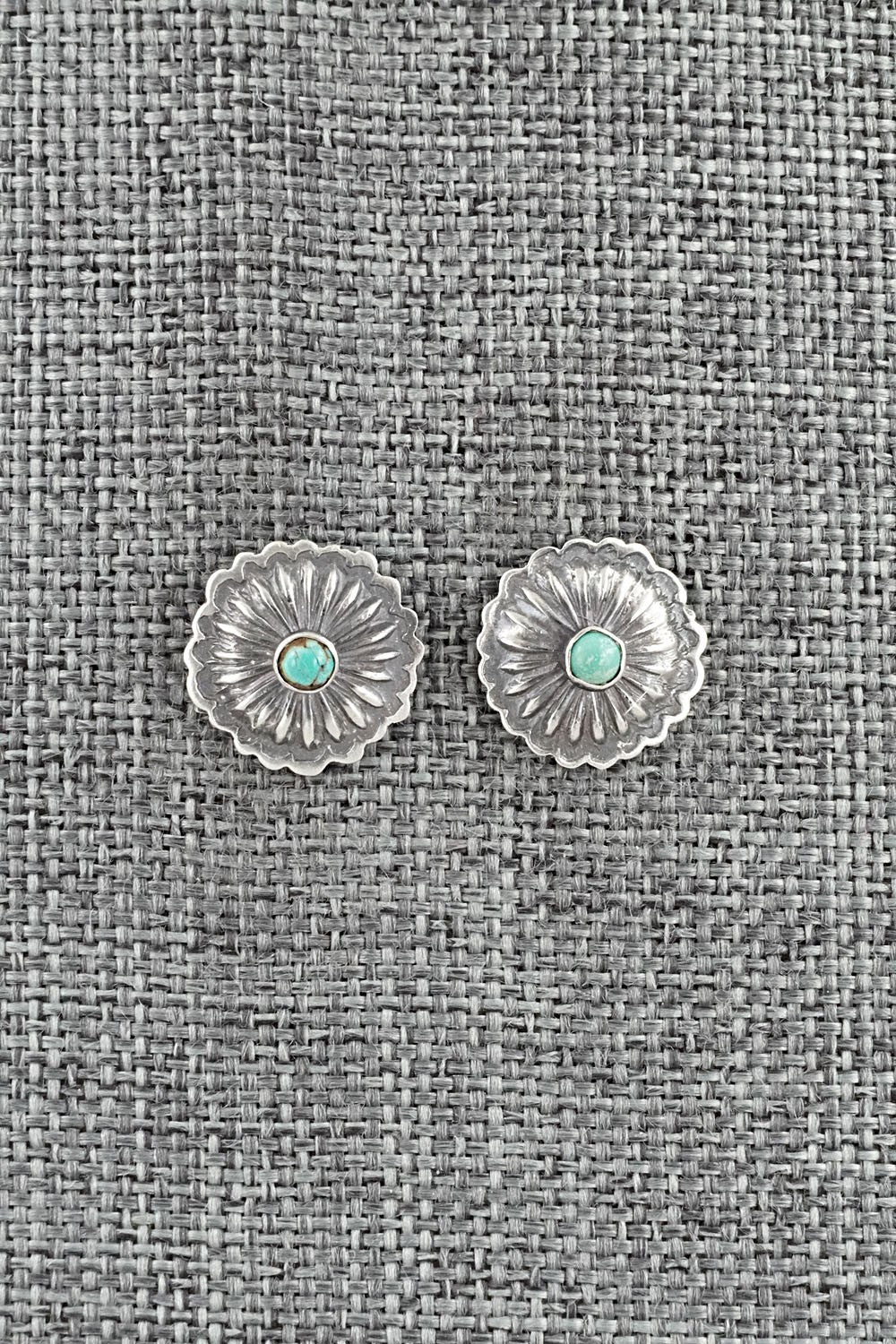 Turquoise & Sterling Silver Earrings - Terry Charlie
