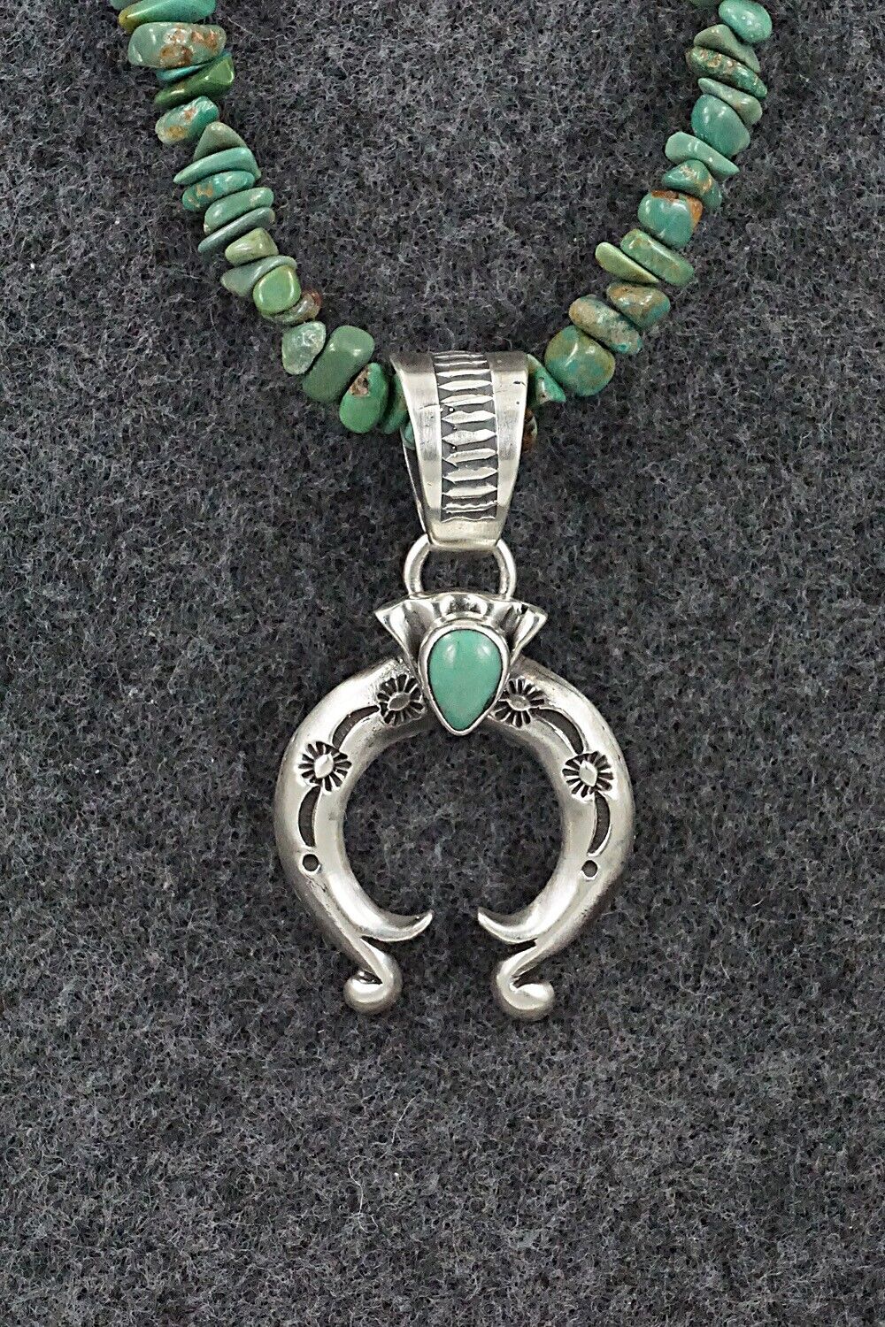 Turquoise & Sterling Silver Necklace 17" - Louise Joe