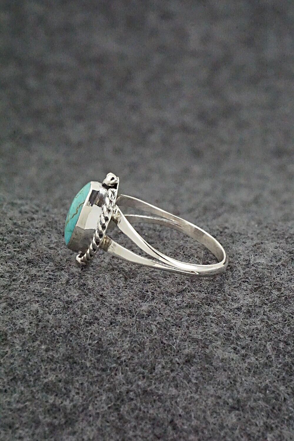Turquoise & Sterling Silver Ring - Alice Rose Saunders - Size 6.75