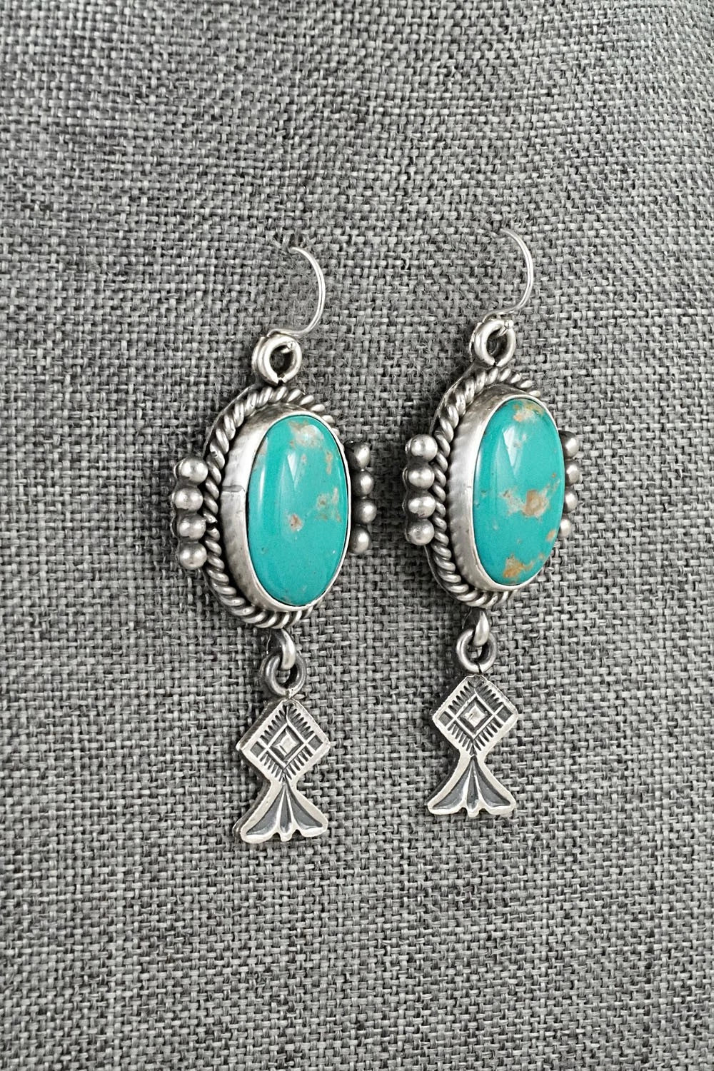 Turquoise & Sterling Silver Earrings - Michael Calladitto