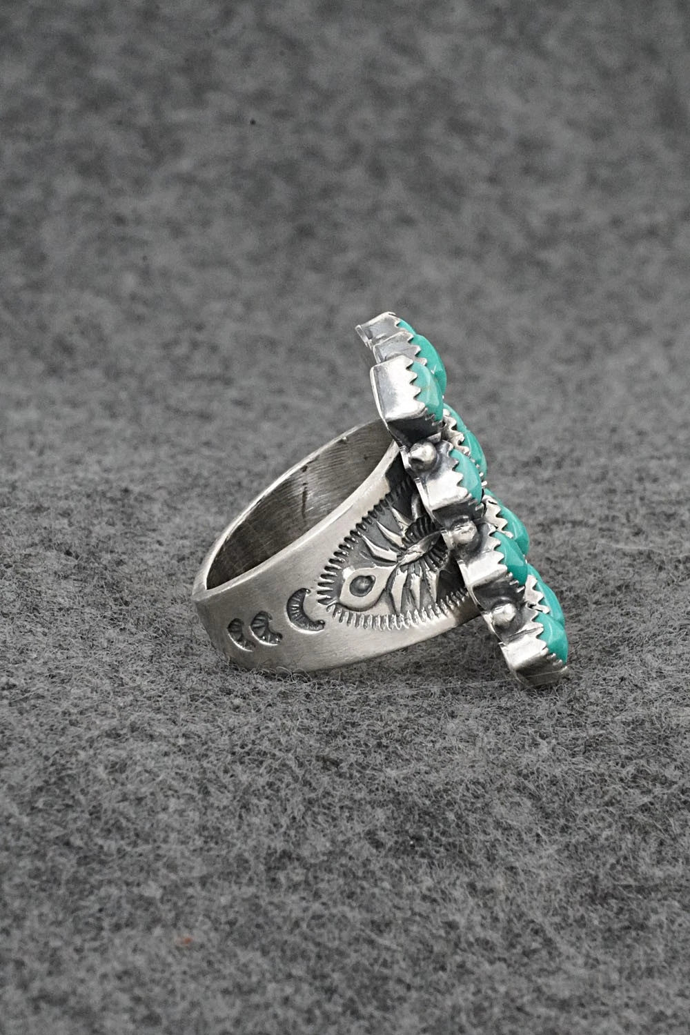 Turquoise & Sterling Silver Ring - Verley Betone - Size 7