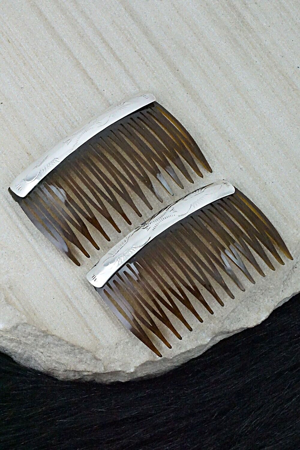 Sterling Silver Hair Combs - Randall Dalgai