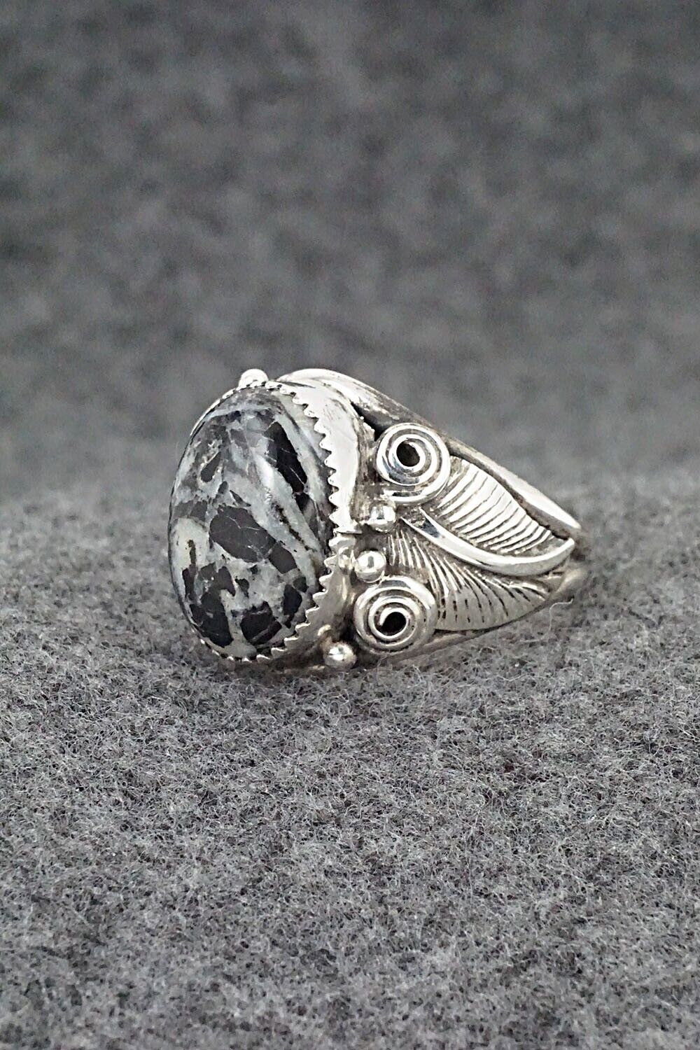 White Buffalo & Sterling Silver Ring - Davey Morgan - Size 11.75