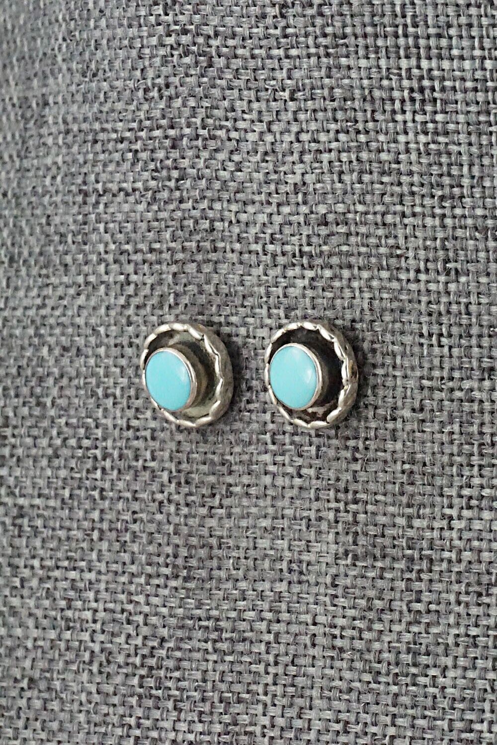 Turquoise & Sterling Silver Earrings - Carina Leekity