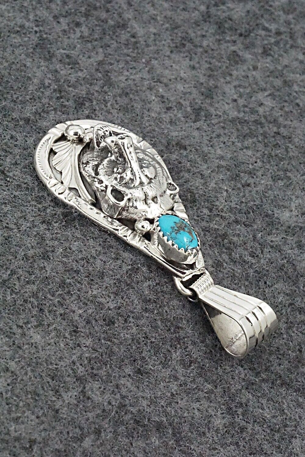 Turquoise & Sterling Silver Pendant - Henry Attakai