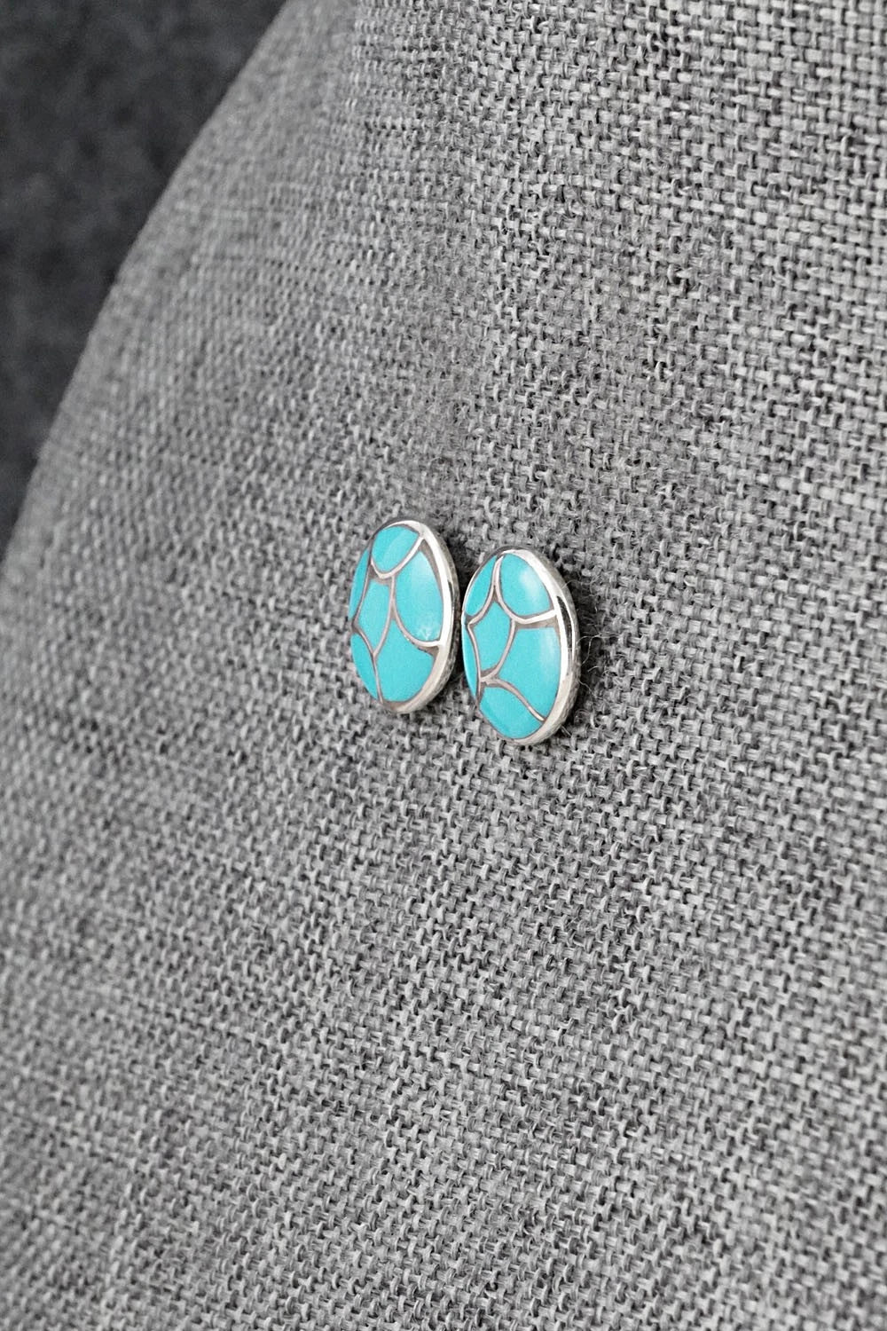 Turquoise & Sterling Silver Earrings - Orena Leekya