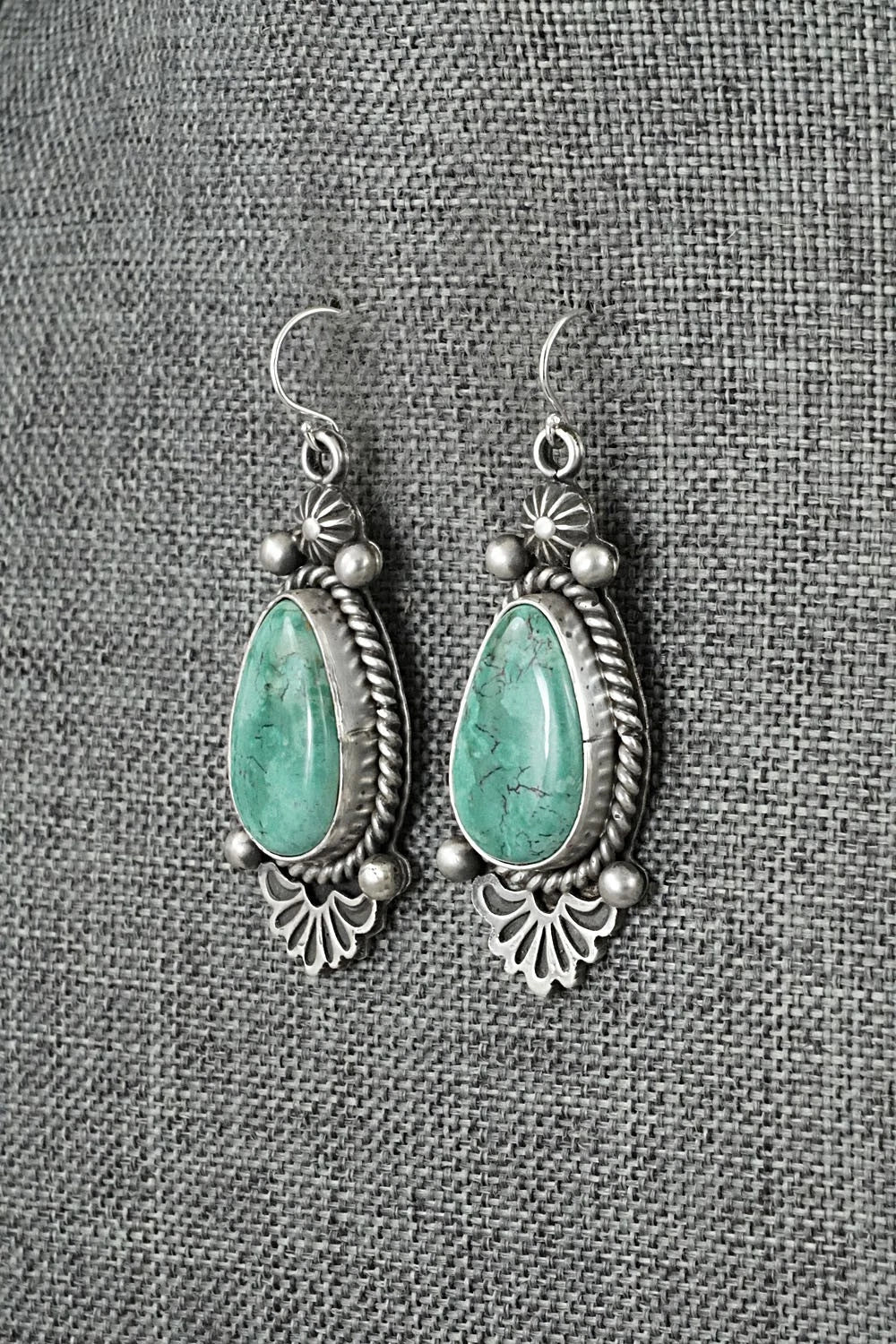 Turquoise & Sterling Silver Earrings - Michael Calladitto