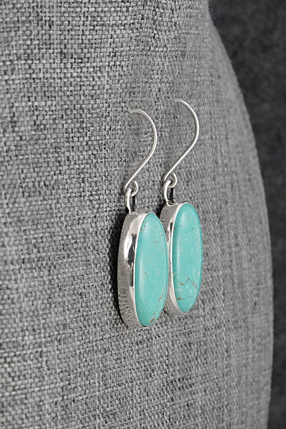 Turquoise & Sterling Silver Earrings - Eugene Gruber