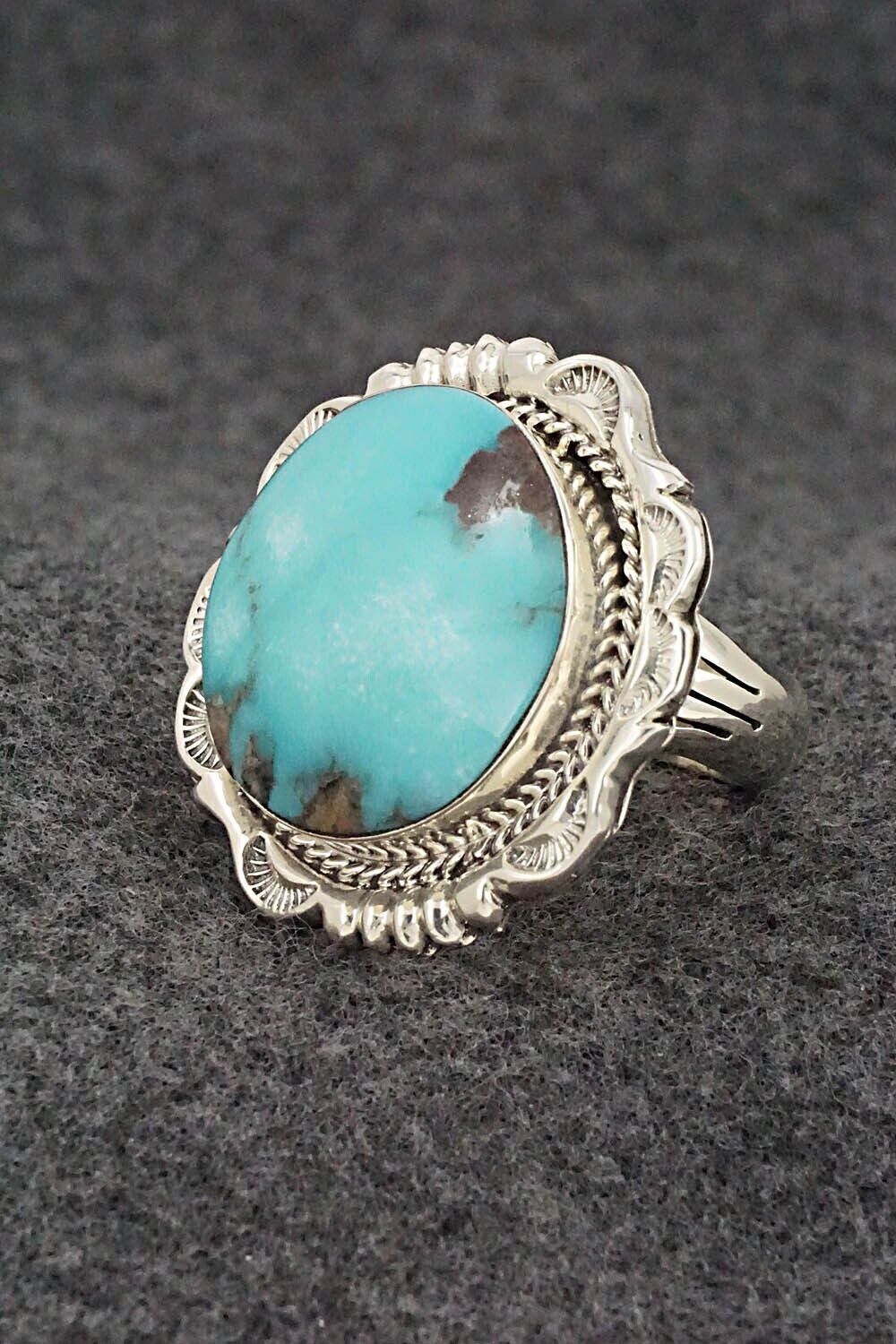 Turquoise & Sterling Silver Ring - Emerson Delgarito - Size 9