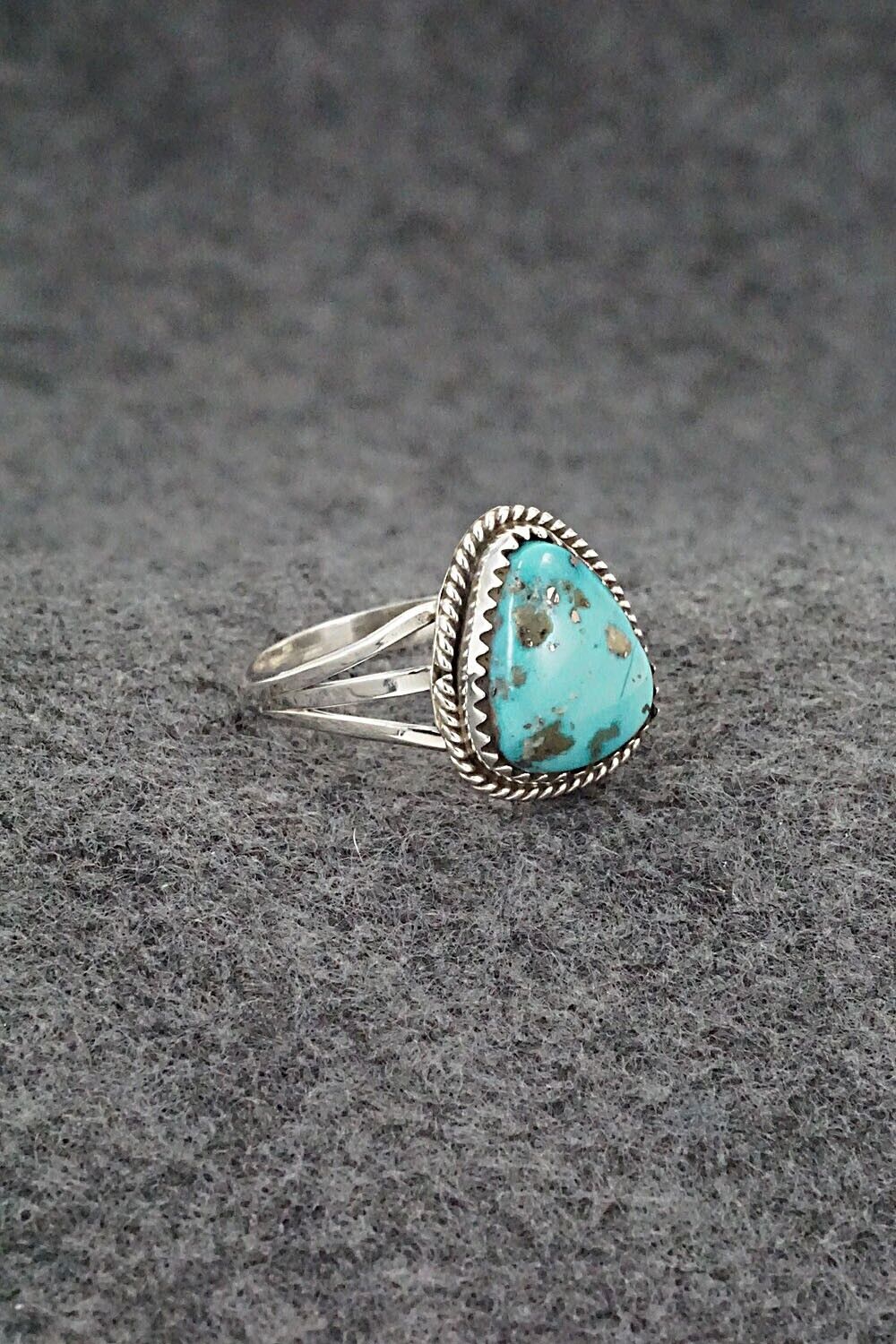 Turquoise & Sterling Silver Ring - Tom Dinetso - Size 10
